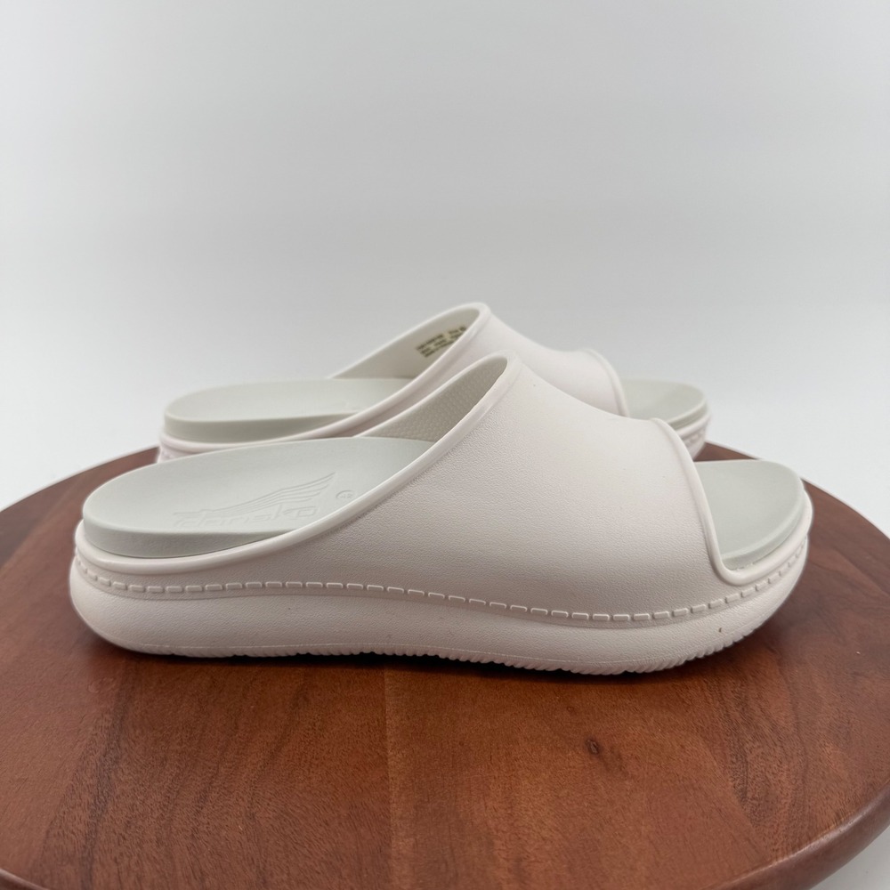 Dansko Devyn Molded White Slide Platform Recvoery Sandals Women EU 42/US 11.5-12